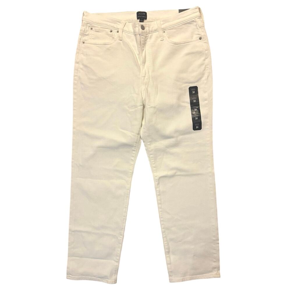 NWT J.Crew Essential straight white jean in all-day stretch Size 31 - Picture 3 of 8